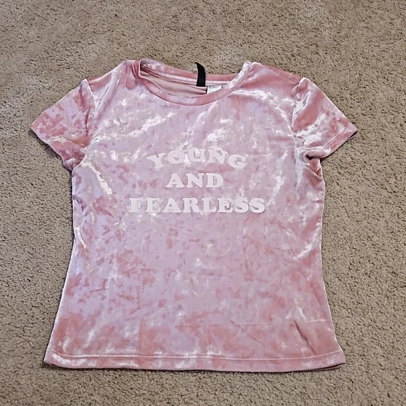 Pink velvet top - Picture 1 of 4